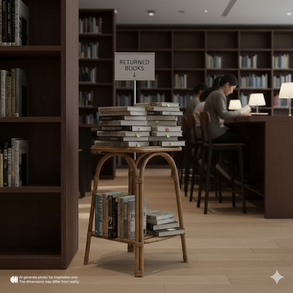 โต๊ะข้าง หวายแท้ PISAMAI รุ่น ALTO SIDE TABLE ทรง MINIMAL ขนาด 40*40*70 ซม. สีธรรมชาติ_6
